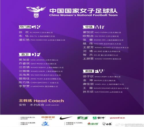 王霜回归女足国家队