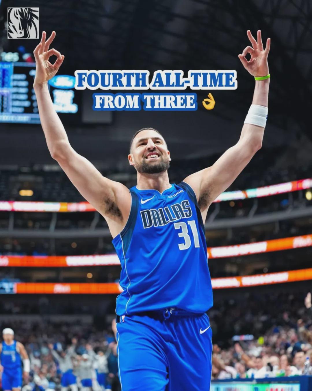 2809记三分！恭喜克莱汤普森！NBA历史