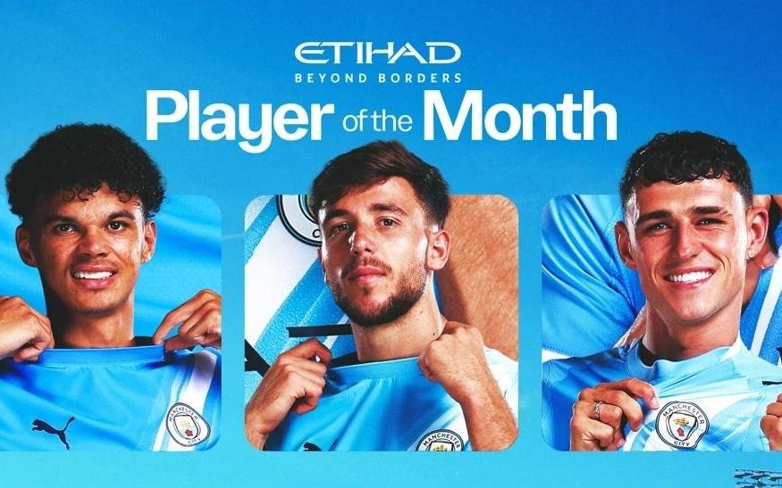 你选谁曼城11月最佳球员候选：福登、