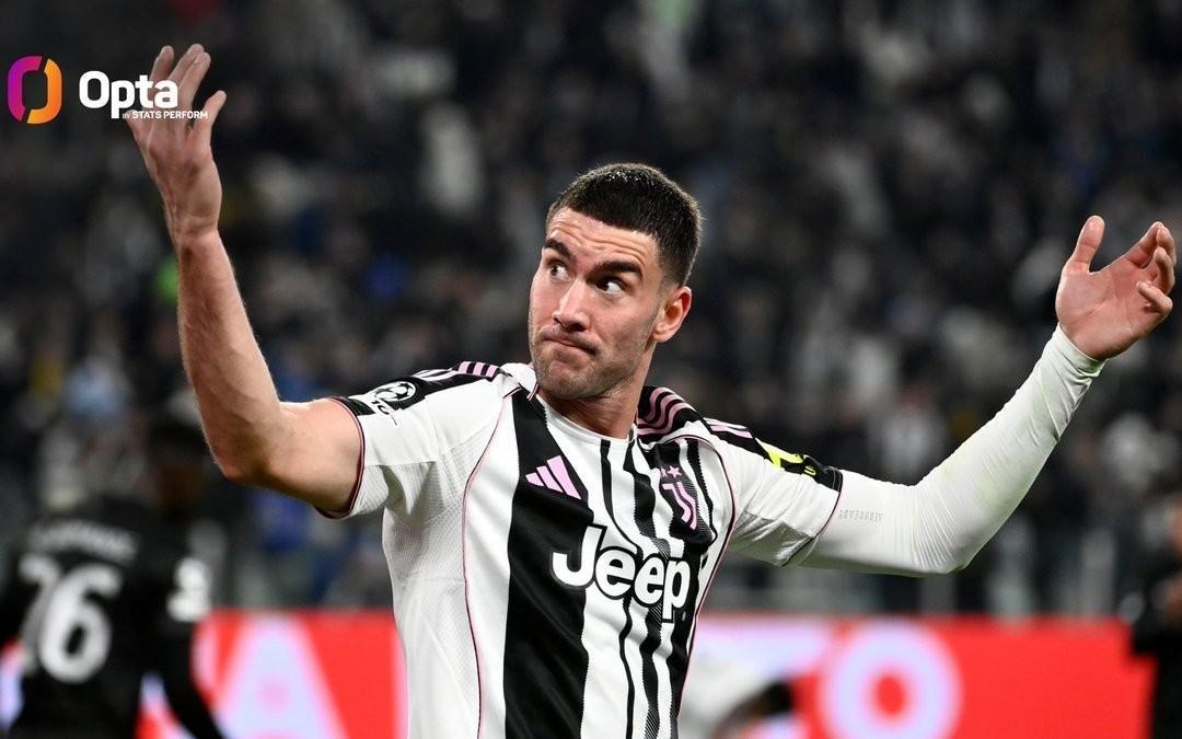 弗拉霍维奇在尤文前20场欧冠打入9