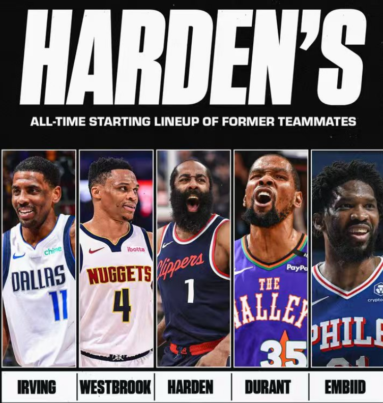 NBA：哈登心中最佳队友出炉，比尔加盟