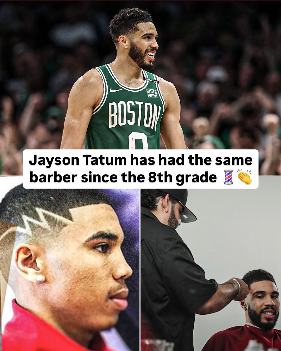 一人一匠！塔图姆从8年级开始至今都在同一个barber手下理发