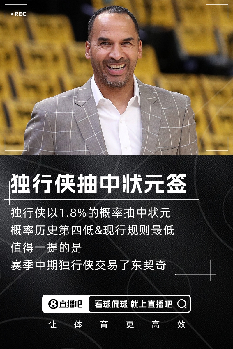 1.8%的概率独行侠抽中状元签他们曾