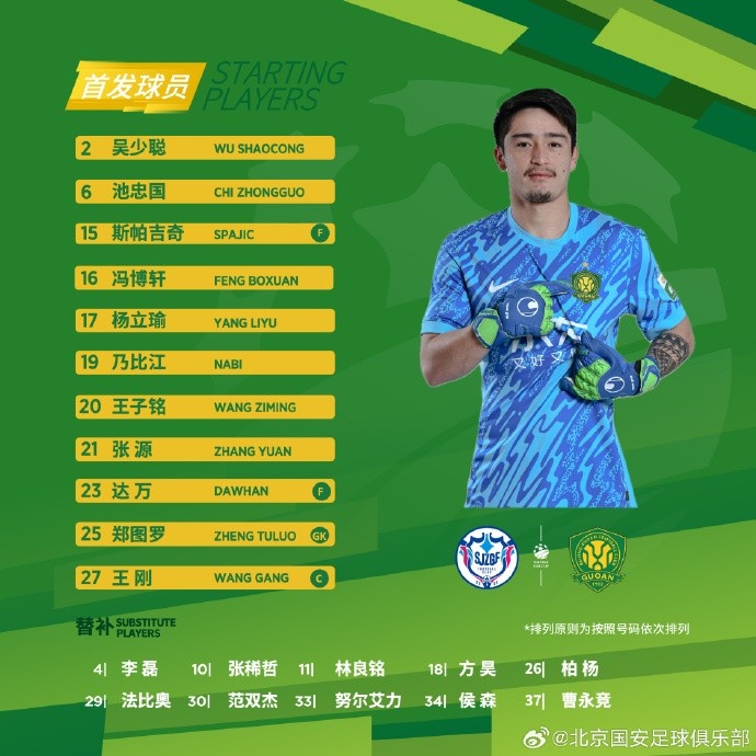 北京國(guó)安今日首發(fā)鄭圖羅國(guó)安首秀