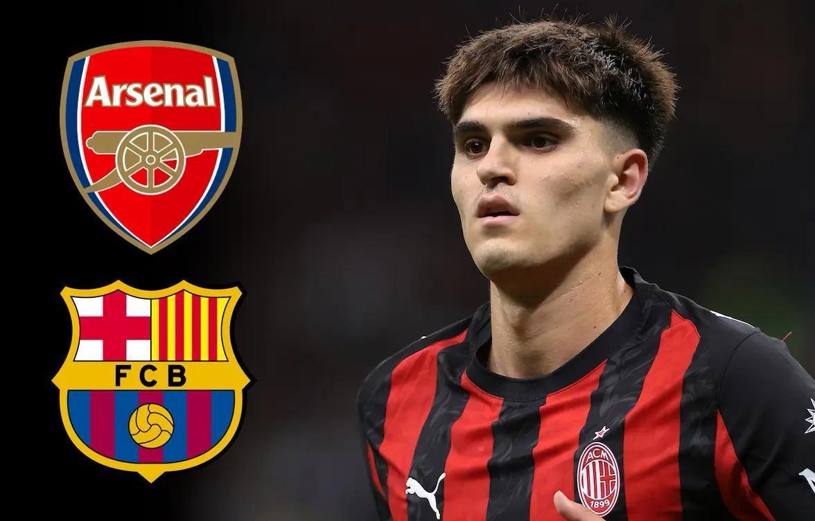 米兰青训小将成长迅速，枪手巴萨派球