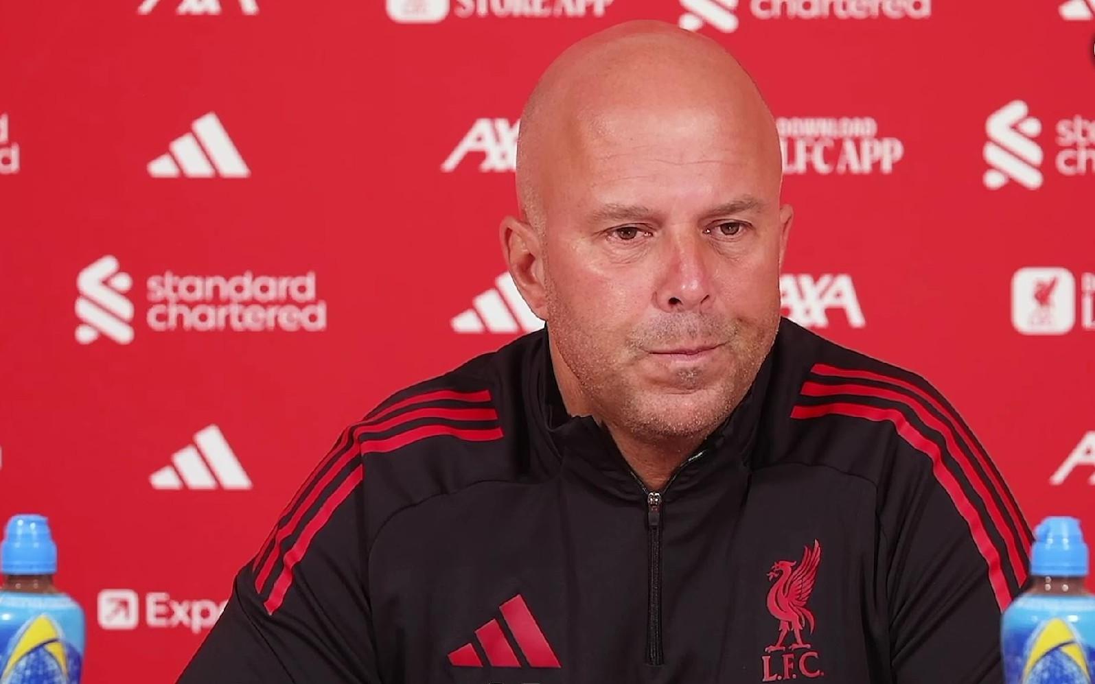 萨拉赫状态不佳斯洛特：我最不担心的就是他无法找回进球感觉