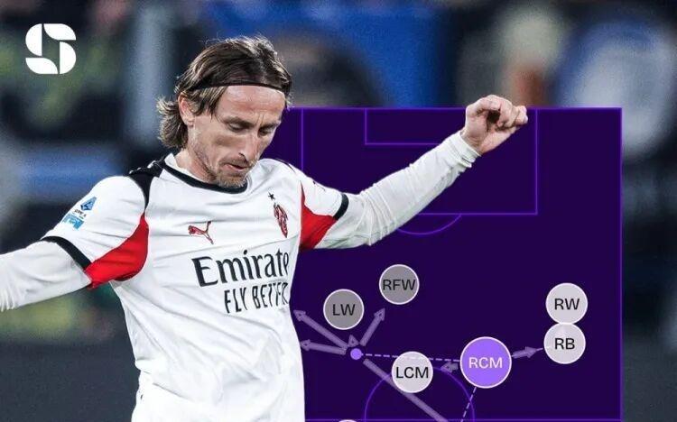 数据丨莫德里奇均为意甲联赛同期最