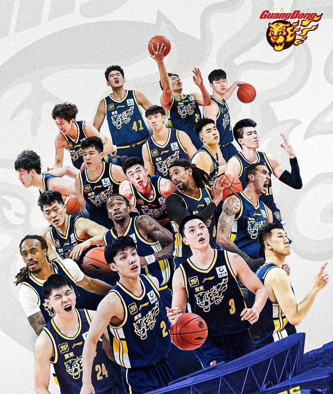 广东男篮CBA全家福出炉：徐杰领衔15人+4外援集结，杜锋剑指冠军