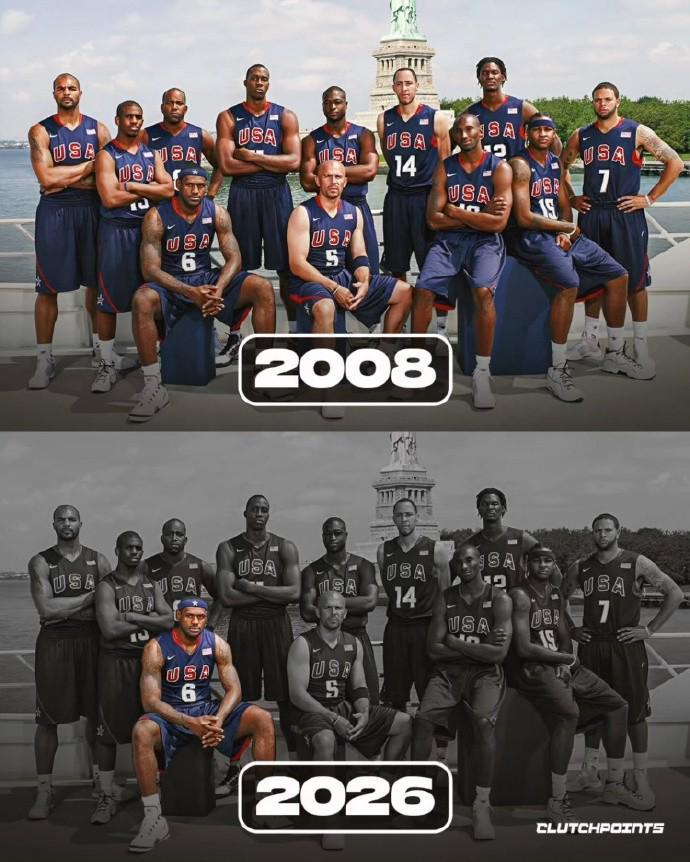 时光荏苒，2008年美国男篮梦之队12人