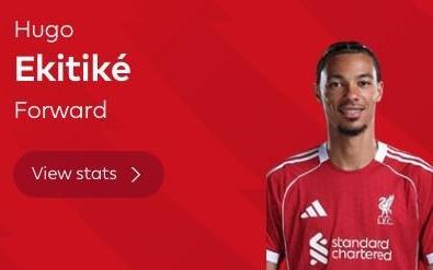 梅开二度，埃基蒂克当选利兹联vs利物浦全场最佳球员