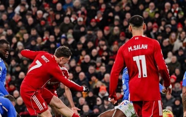 【英超】维尔茨折射造乌龙，利物浦主场1比1桑德兰