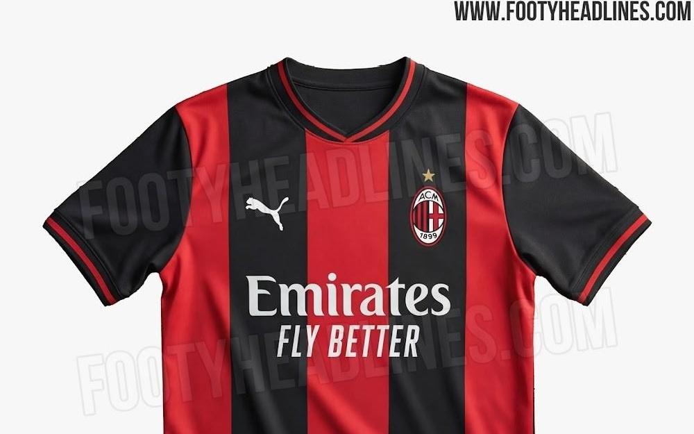 米兰2627赛季球衣曝光：主场回归传统，二客粉黑搭配