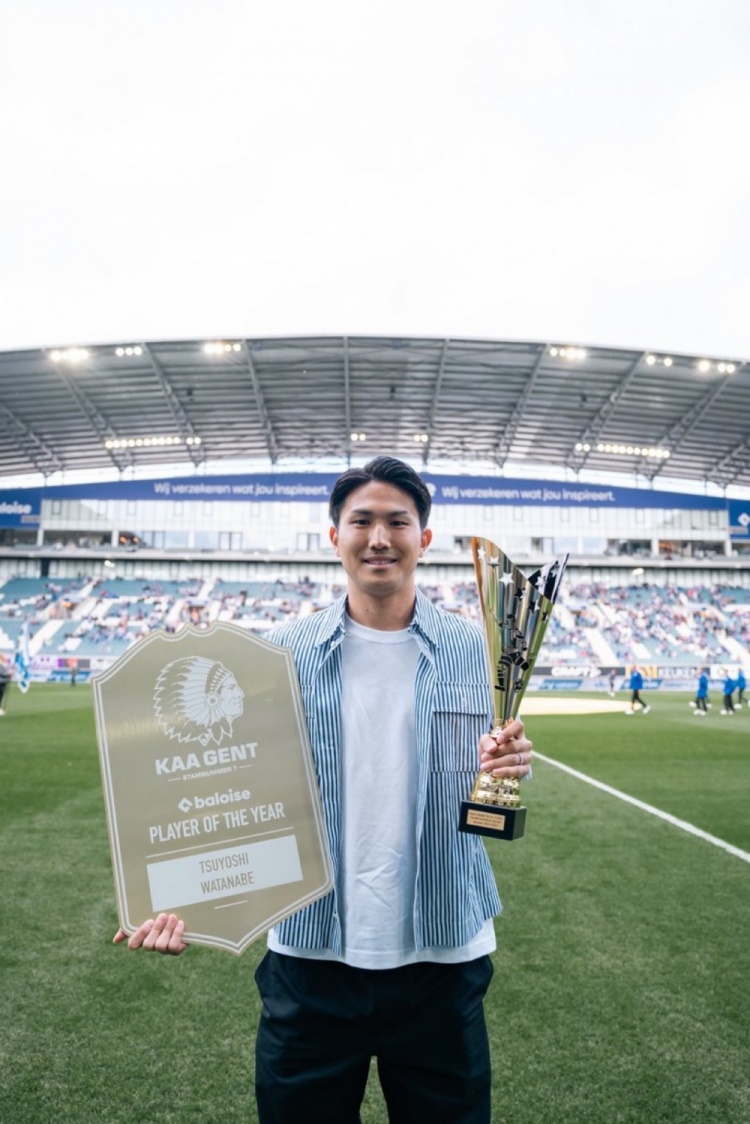 本賽季3球3助，日本后衛(wèi)渡邊剛當選比甲根特賽季最佳球員