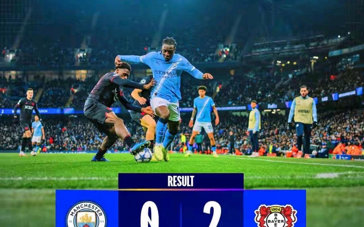 瓜迪奥拉轮换酿苦果曼城主场爆冷不