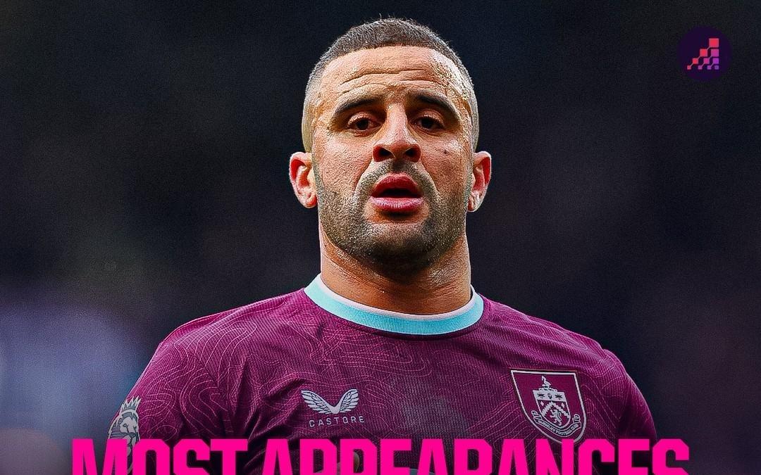 英格兰后卫英超出场榜：卡拉格508场居首，沃克427场第五