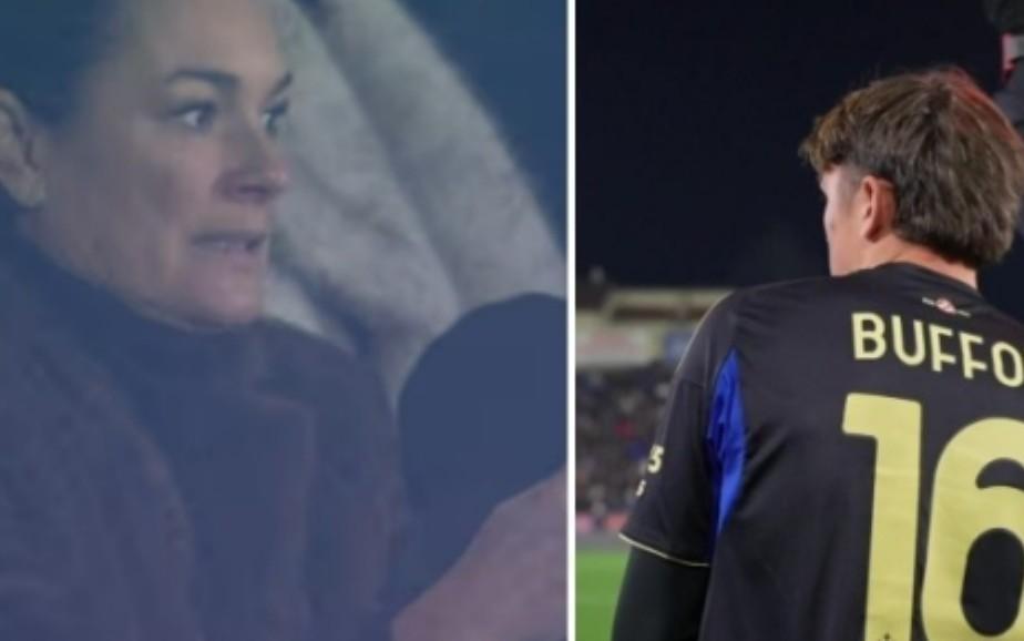 布冯儿子替补出场对阵尤文，他妈妈在看台上拍摄记录了这一刻