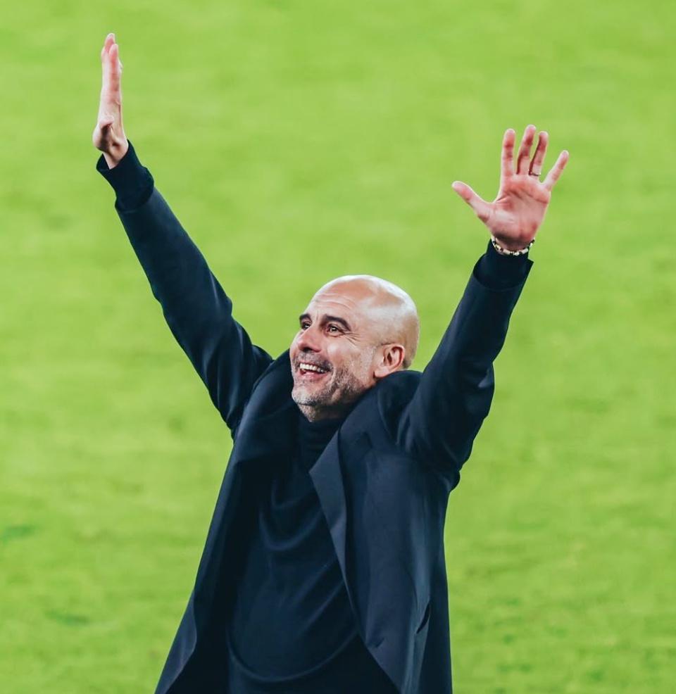 哈兰德太狠了！连续12场进球，瓜迪奥拉开心：曼城豪取欧冠3连胜