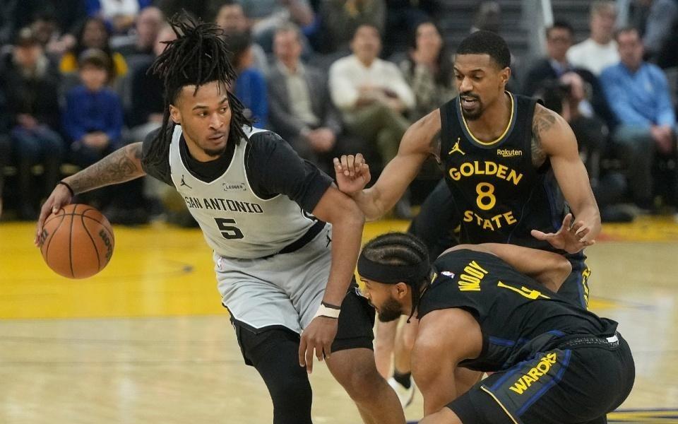 马刺16分逆转勇士豪取6连胜：文班26+9福克斯27+8追梦17+12+8