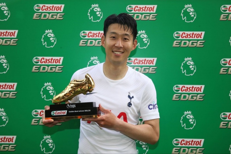 亚洲球员天花板孙兴慜2122赛季23球0点球，夺得英超金靴！