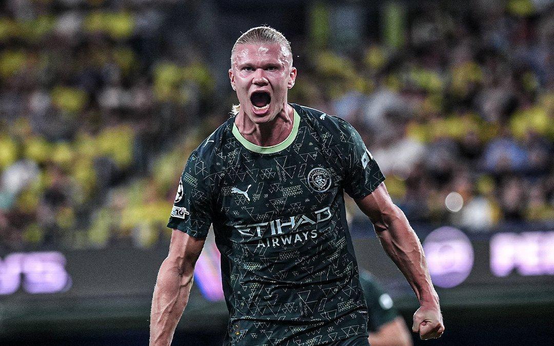 哈兰德数据：4次射门打入1球，全场仅5次传球