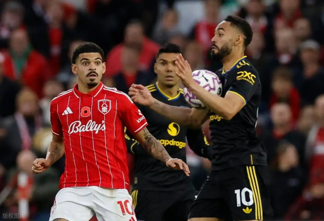 曼联22森林，10场英超仅1场零封，森林用下底传中差点翻盘