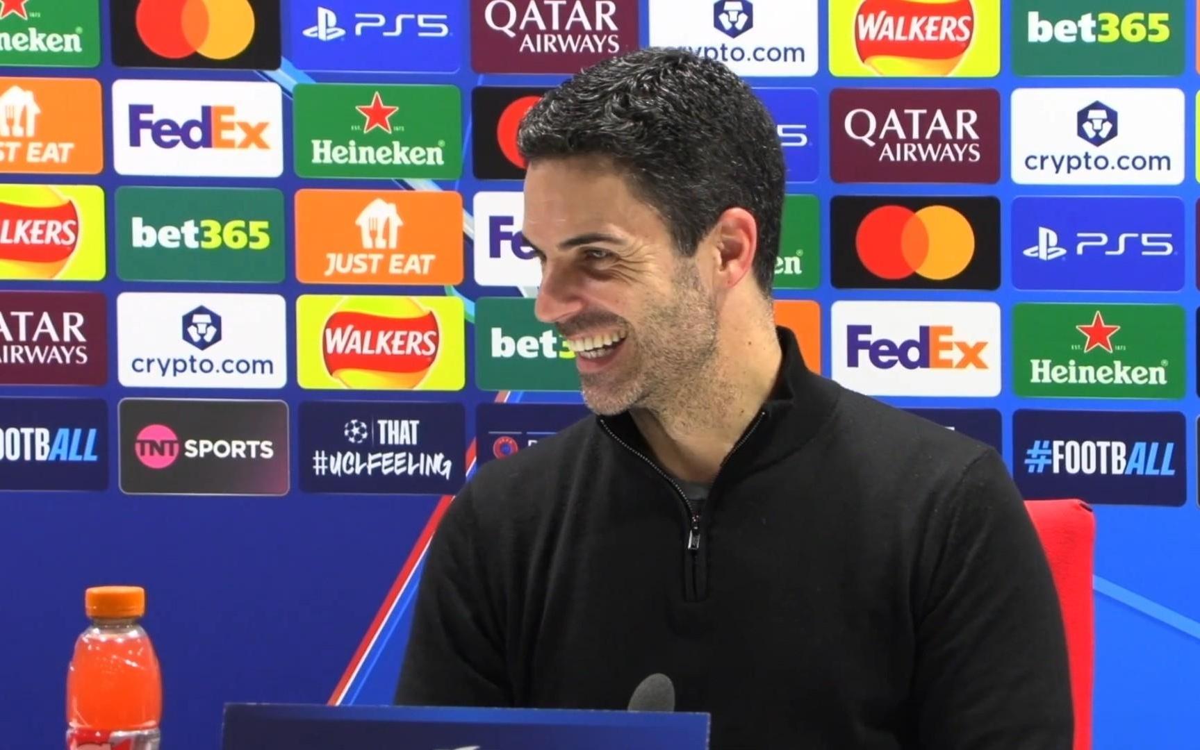 阿尔特塔：在对阵欧洲最好的球队时，我