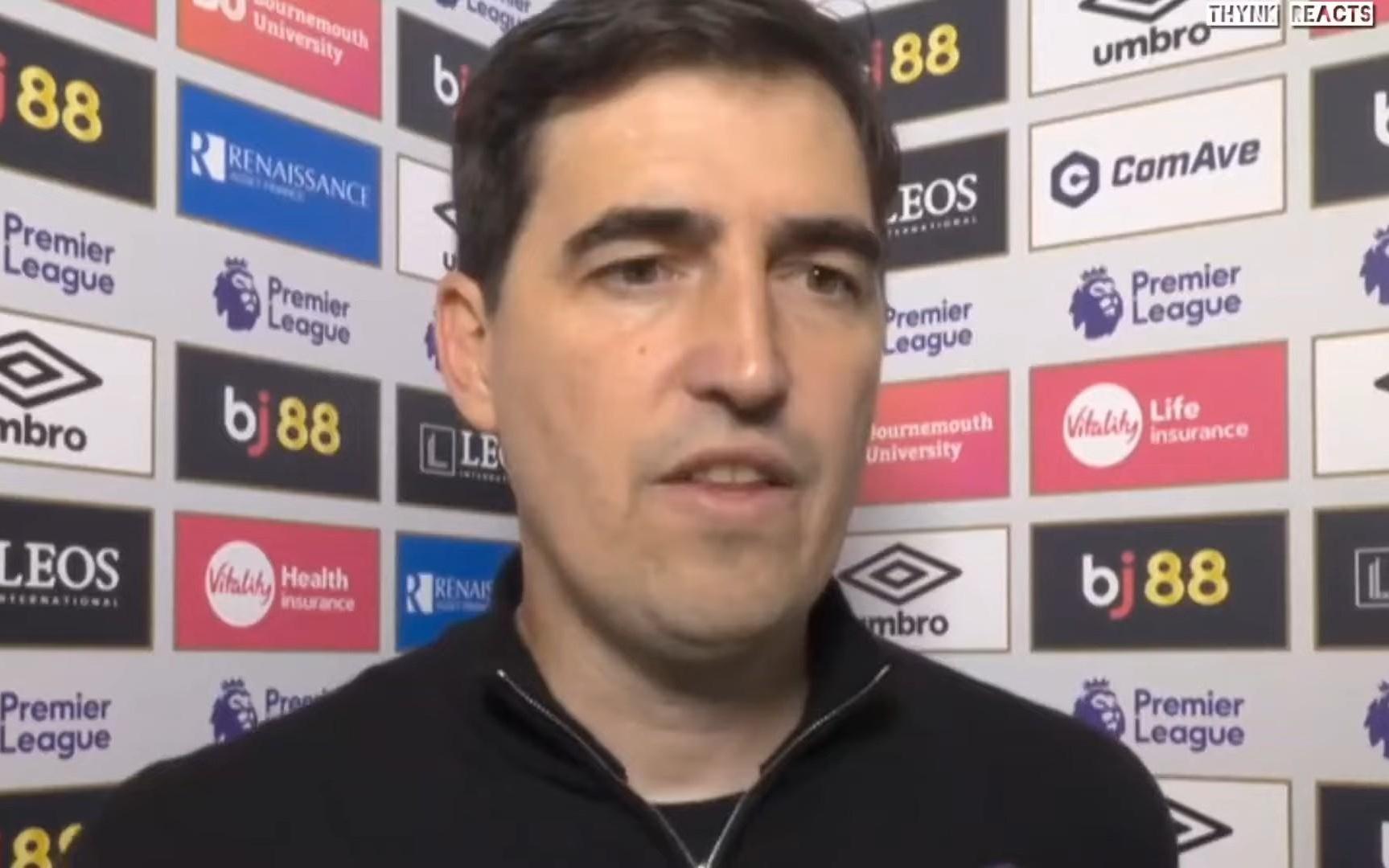 伊劳拉：会有时间和伯恩茅斯谈续约，但现在重心是带队拿成绩