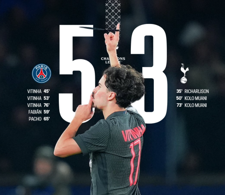 从12到53！欧冠上演神剧情，超级中场戴帽，逆转掀翻热刺