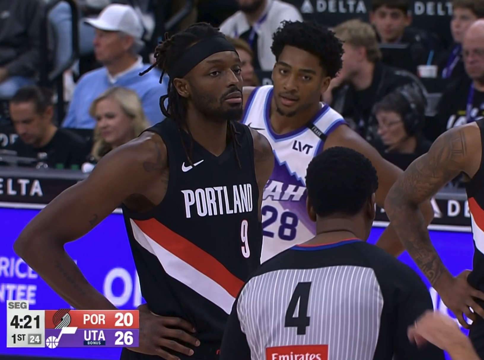 136134！开拓者险胜爵士，杨瀚森连续5