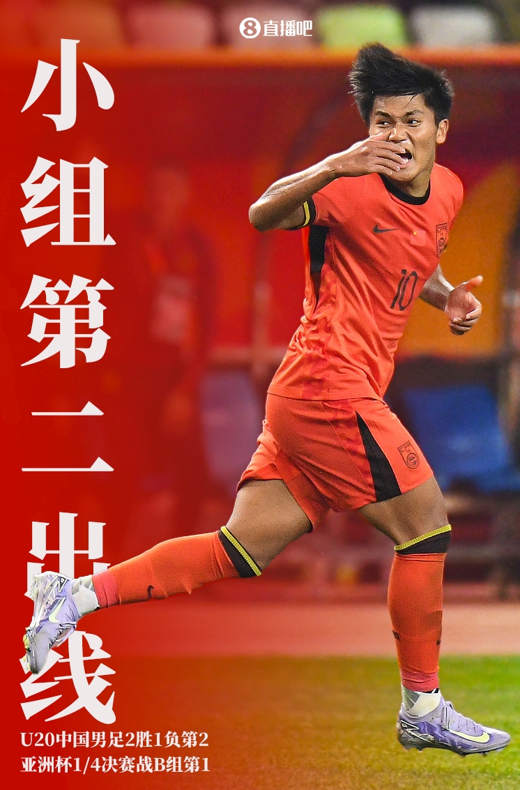 冲击世青赛！U20国青2胜1负小组第2出线，14决赛将战B组第1