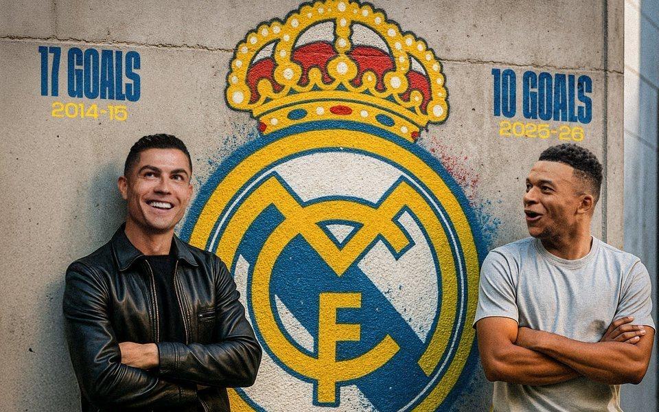 自C罗以来，姆巴佩是首位西甲赛季前9场进球上双的皇马球员