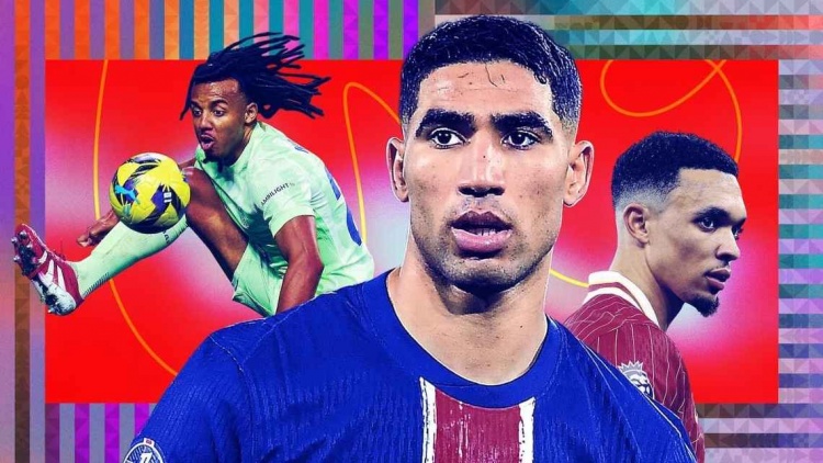 ESPN年度10大邊后衛(wèi)：阿什拉夫當(dāng)選最佳，阿諾德第2，迪馬爾科第7