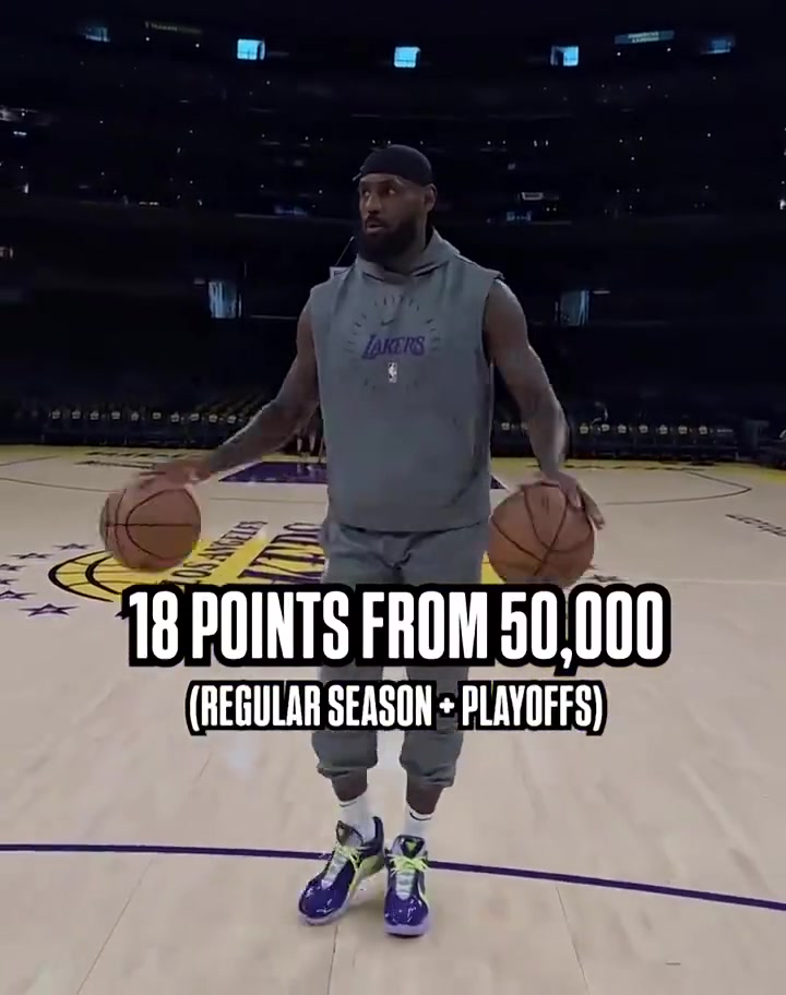 官方可能都没预料到赛前NBA官方专门跟拍詹姆斯热身冲5万