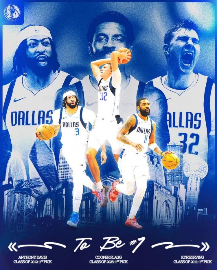 独行侠同时拥有三位状元秀近35年来NBA第六支