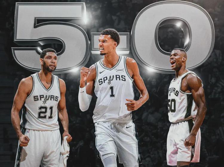 马刺5胜0负！打破队史纪录！文班亚马冲击常规赛MVP