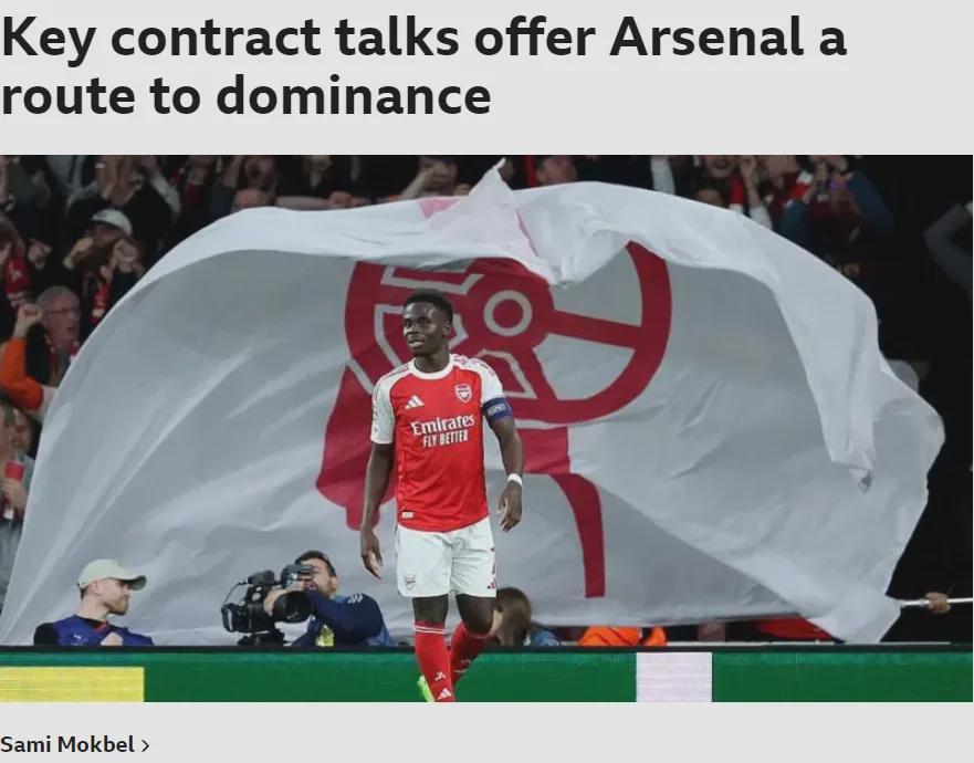 SM：阿森纳将续约萨卡、廷贝尔、赖斯！枪手两球星缺席联赛杯！