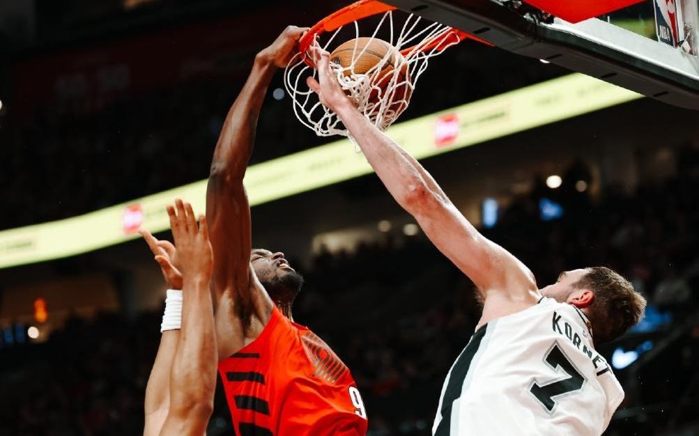 杨瀚森0分1板阿夫迪亚37分难救主，福克斯37+6+8，马刺完胜开拓者