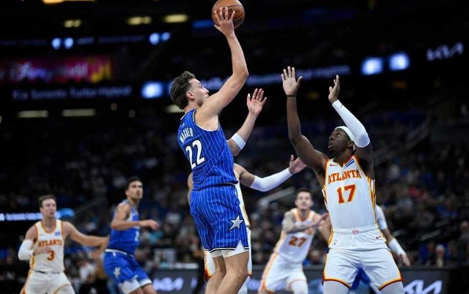 老鹰14分逆转险胜魔术特雷杨25+6制胜6分小瓦27+6